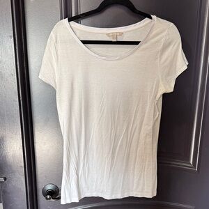 Banana Republic Cream Short Sleeve Tee